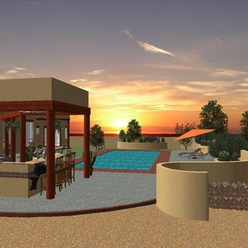 Back Yard Landscape & Outdoor Kitchen--with Amazing Views!