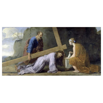 "Jesus Carrying His Cross" Digital Paper Print by Eustache Le Sueur, 32"x17"