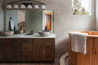 Inspiration for a rustic bathroom remodel