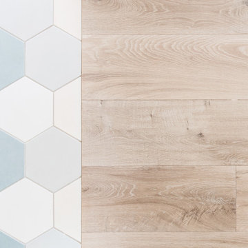 Bello hexagon guest bath