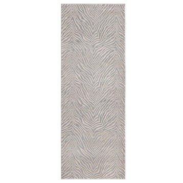 Unique Loom Meghan Finsbury Rug, Gray and Ivory, 2'x6' Runner