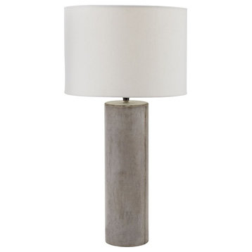 Cubix Rount Lamp, Gray Wax