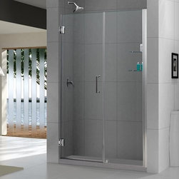 DreamLine Unidoor 59" - 60" Frameless Shower Door With 30" Stationary Panel SHDR - Shower Doors
