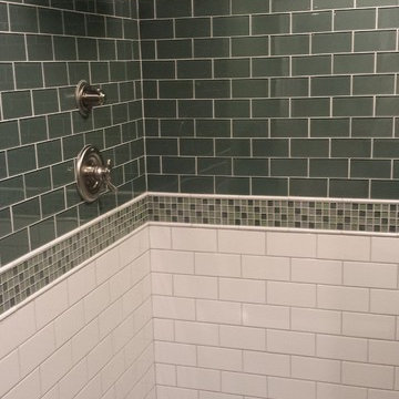 Ann Arbor Glass Subway Tile Basement Bath