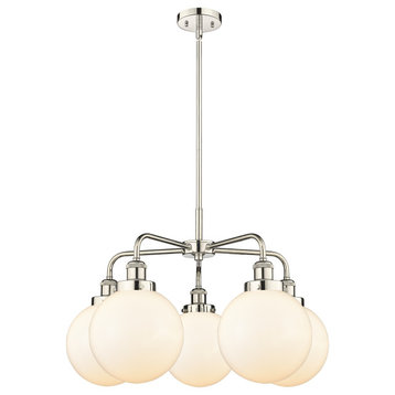 Innovations Beacon 5 26" Chandelier Polished Nickel