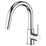 ZLINE Kitchen and Bath - ZLINE Dante Kitchen Faucet in Chrome (DNT-KF-CH) - Experience ZLINE Attainable Luxury with industry-leading kitchen and bath products that provide an elevated luxury experience, all designed in Lake Tahoe, USA. The ZLINE Dante Kitchen Faucet in Chrome (DNT-KF-CH) is manufactured with the highest quality materials on the market. ZLINE faucets feature ceramic disc cartridge technology. Ceramic disc faucets offer precise, ergonomic control making them easy to use and ADA compliant. This contemporary, European technology is quickly becoming the industry standard due to it being durable and longer-lasting than other valve varieties on the market. We have focused on designing each faucet to be functionally efficient while offering a sleek design, making it a beautiful addition to any kitchen. While aesthetically pleasing, this faucet offers a hassle-free washing experience, with 360 degree rotation and a spring loaded pressure adjusting spray wand. At 2.2 gal per minute this faucet provides the perfect amount of flexibility and water pressure to save you time. Our cutting edge lock in technology will keep your spray wand docked and in place when not in use. ZLINE delivers the most efficient, hassle free kitchen faucet with a lifetime warranty, giving you peace of mind. The Dante kitchen faucet DNT-KF-CH ships next business day when in stock.