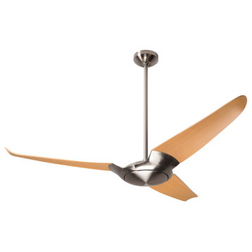 IC/Air 3 Blade Fan, Bright Nickel, 56" Maple Blades
