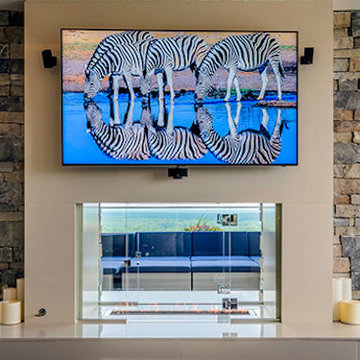 Double Sided Custom Fireplace
