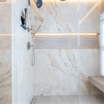 Modern Luxury Primary Bathroom Remodel | Plainsboro, NJ