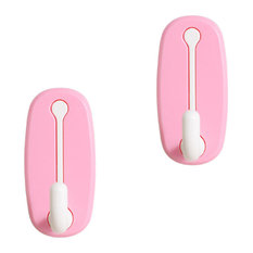 Rectangle Modern Mini Robe Hook, Cloth Key Hat Racket Hooks, Set of 2