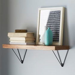 West Elm - Reclaimed Wood Shelf + Black Modern Bracket, 4' - Shelving