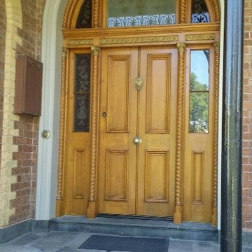 Entrance door: "After restoration"