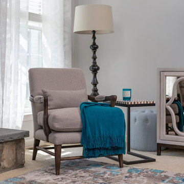 Contemporary Teal Animal Print Rug