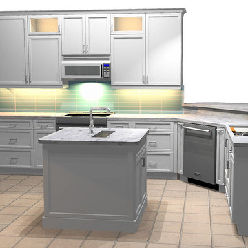Open up Kitchen by Removing some walls But Keep The Flooring