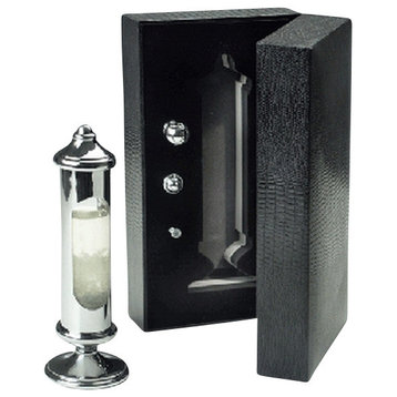 Weems and Plath Chrome Stormglass in Black Gift Box