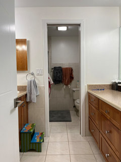 One large bathroom space vs separate toilet/shower & vanity areas?