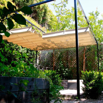 Freestanding Slide on Wire Awnings
