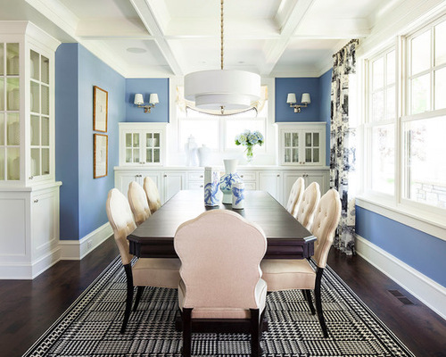 houzz navy blue dining room