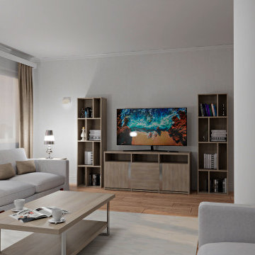 Before&After Design Project of the Living Room in Modern Classic Style