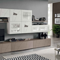 Lapis Wall Unit / Entertainment Center LX06 by Spar - $4,199.00 - Entertainment Centers And Tv Stands