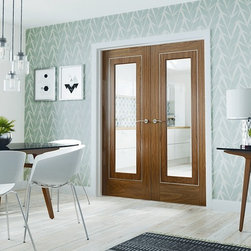 Varese Walnut Glazed Rebated Pair - Internal Doors