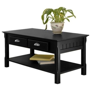 Ergode Timber Coffee Table with Drawers, Black