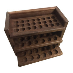 Arthur's Best, LLC - Essential Oil Display Shelf, Walnut - Display And Wall Shelves 