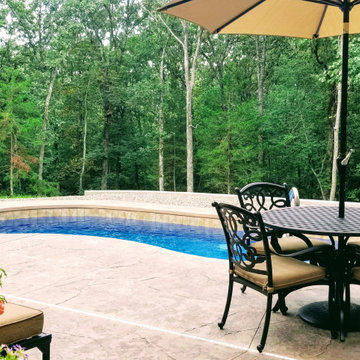Small heated cocktail pool