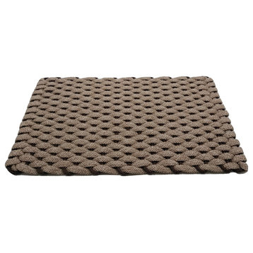 Rockport Rope Mat, Tan With Brown Insert