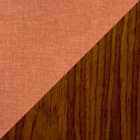 LumiSource Trilogy Barstool, Walnut and Orange, Set of 2