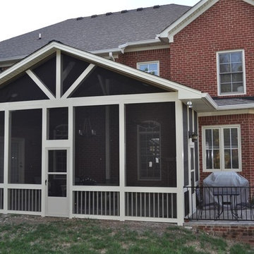 Custom patio cover with fire pit patio