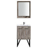 Bosco 24"Bathroom Vanity With Quartz Countertop, Matching Mirror, Nature Wood