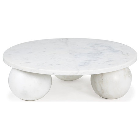 Regina Andrew Marlow Marble Plate Small, White