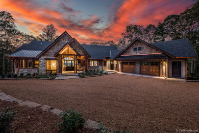 Mountain style home design photo in Other