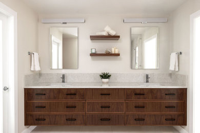 Example of a beach style bathroom design in Other
