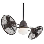Minka Aire - Minka Aire F402-ORB Gyro - 42" Ceiling Fan with Light Kit - Shade Included: TRUERod Length(s): 6 x 0.75 Dimable: TRUEInternal/Alternate: Amps: 0.85* Number of Bulbs: 1*Wattage: 100W* BulbType: T4(E11) Mini Cand Haolgen* Bulb Included: Yes