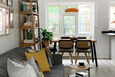 Inspiration for a midcentury living room in London.