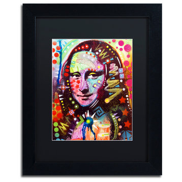 Dean Russo 'Mona Lisa' Framed Art, Black Frame, 11"x14", Black Matte