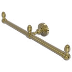 Allied Brass - Waverly Place Collection 2 Arm Guest Towel Holder, Unlacquered Brass - This elegant wall mount towel holder adds style and convenience to any bathroom decor. The towel holder features two arms to keep a pair of hand towels easily accessible in reach of the sink. Ideally sized for hand towels and washcloths, the towel holder attaches securely to any wall and complements any bathroom decor ranging from modern to traditional, and all styles in between. Made from high quality solid brass materials and provided with a lifetime designer finish, this beautiful towel holder is extremely attractive yet highly functional. The guest towel holder comes with the 12 inch bar, a wall bracket with finial, two matching end finials, plus the hardware necessary to install the holder.
