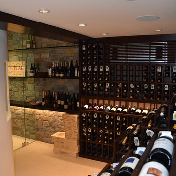 Manhattan Beach, Los Angeles Glass front Custom Wine Cellar Luxury Wine Room