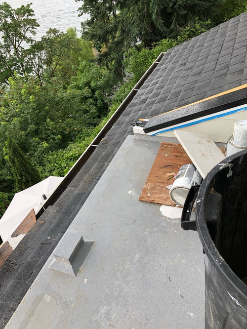 install railing on the sloped side