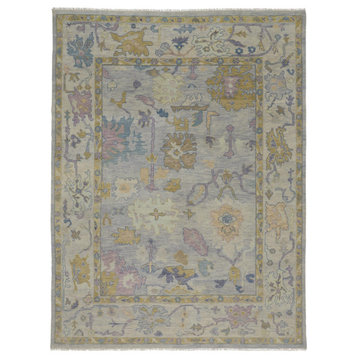 Weave & Wander Larson Silver/Green 2'x3' Hand Knotted Area Rug