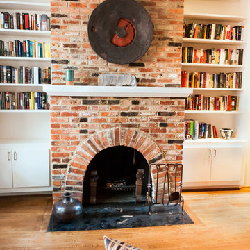 Built-in millwork around fireplace