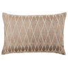 Jaipur Living Milton Bronze and Gray Geometric Down Lumbar Pillow 16x24