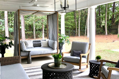Example of a transitional home design design in Atlanta