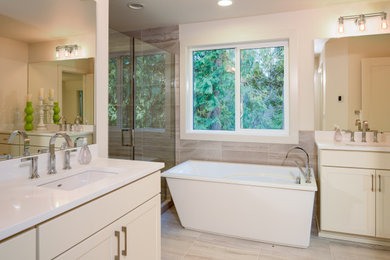 Bathroom - contemporary master bathroom idea in Seattle