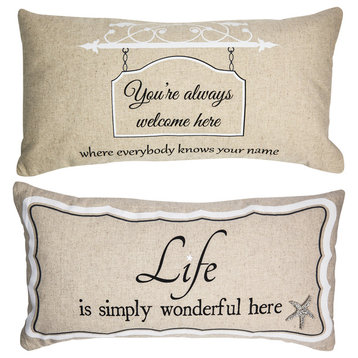 Life is Simply Wonderful Reversible Pillow Cover