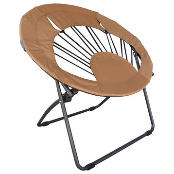 Bungee Chair For Kids Room Or College Dorm Room 32" Round, Brown