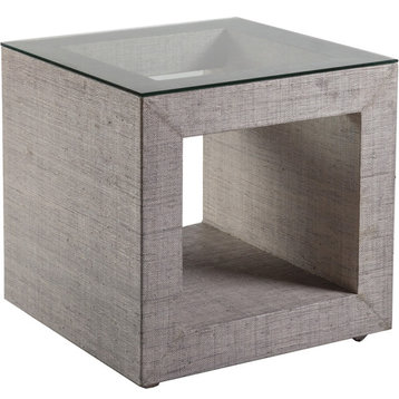 Precept Square End Table - Light Gray