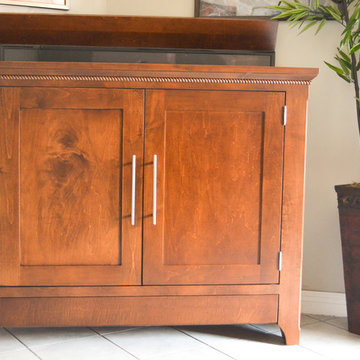 Automated TV Lift Cabinet in Solid Cherry (The Richmond)